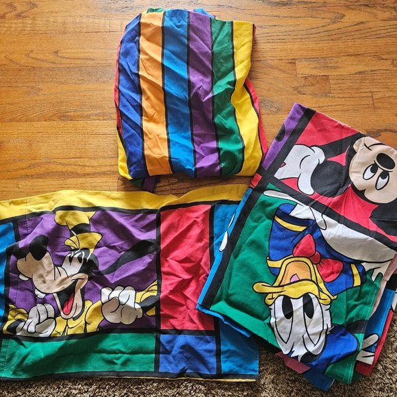 Vintage Mickey Twin Sheet Set - Picture 1 of 6